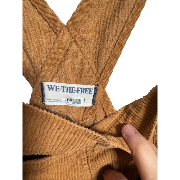 Free People We the Free Golden Ziggy Corduroy Overalls | Size L | EUC - Picture 6 of 7